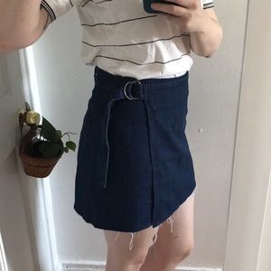 Madewell denim mini skirt